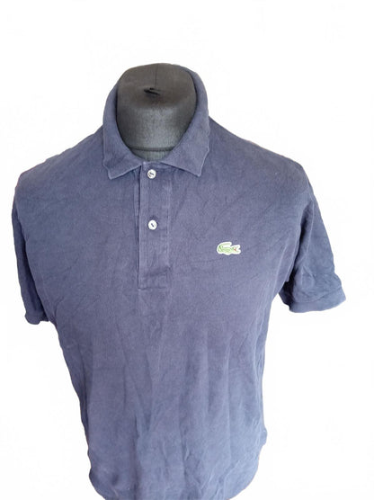 Lacoste Charcoal Short Sleeve Polo Shirt with Crocodile Logo - Size 5 Large