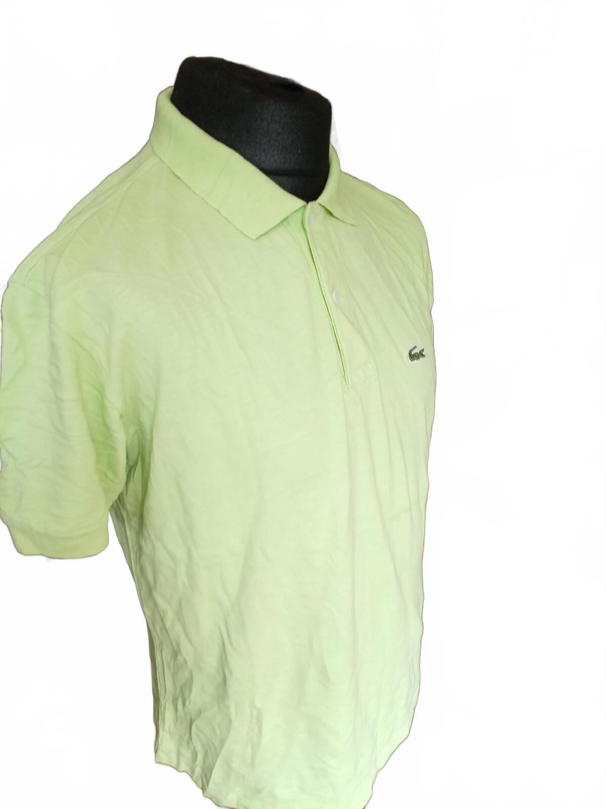 Lacoste Light Green Short Sleeve Polo Shirt - Size 4 Medium