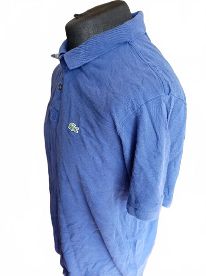 Lacoste Blue Short Sleeve Polo Shirt Embroidered Logo - Size 6 XL