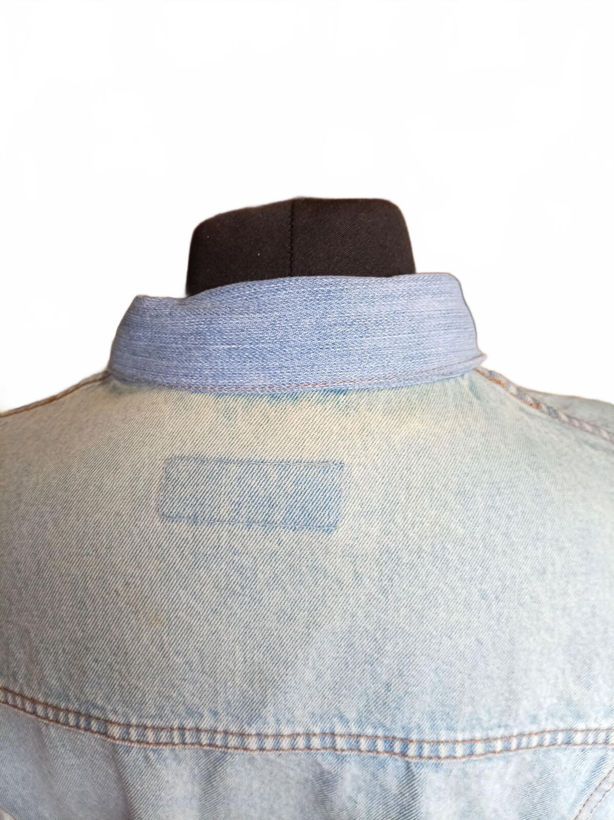 Vintage Wrangler Hero Denim Trucker Jacket M Blue Jean 4 Pocket 90s Oversized