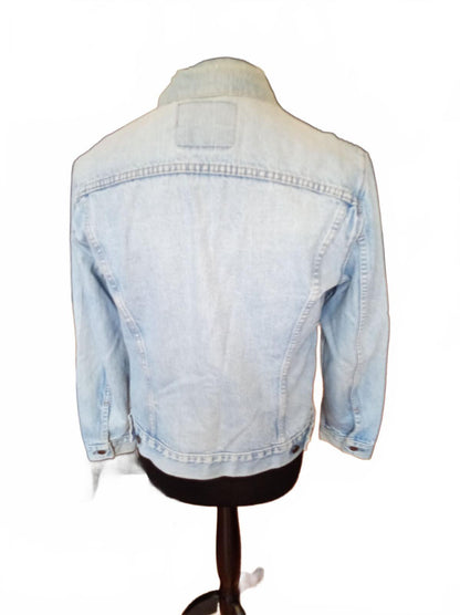 Vintage Levis 75505 0217 Denim Trucker Jacket Light Wash 80s 90s Small e Large