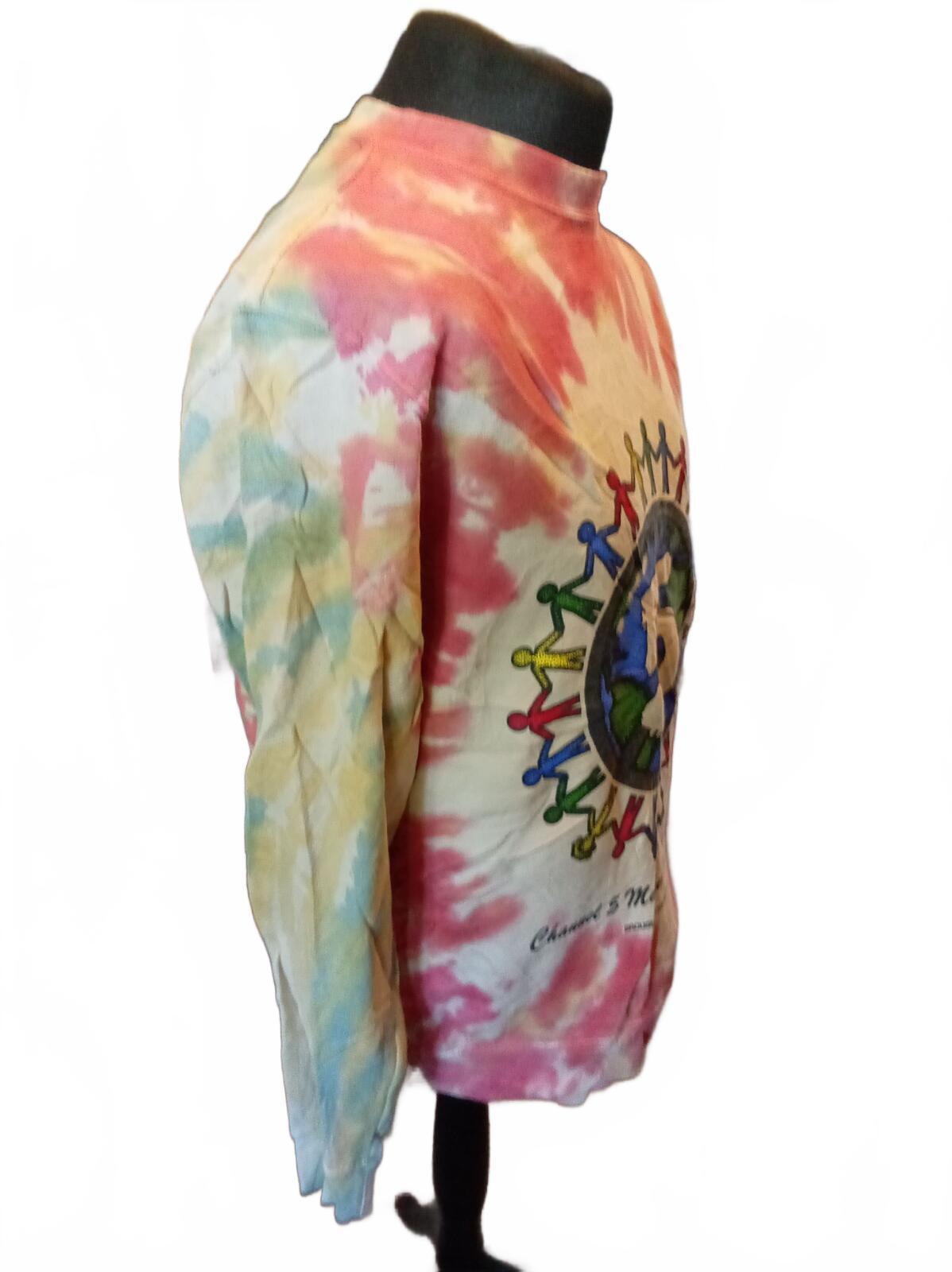 Tie Dye Long Sleeve Graphic Top Celebrating Channel 5 Print - XL