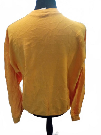 Calvert Hall Yellow Crewneck Sweatshirt with Red Collegiate Logo - XL