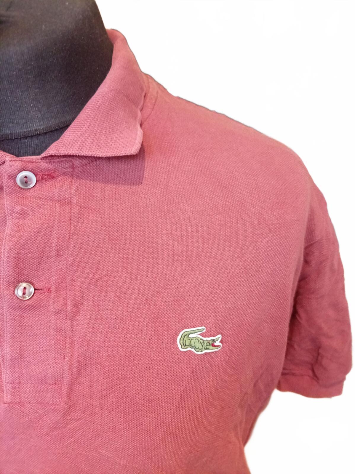 Lacoste Men’s Pink Short Sleeve Polo Shirt - Size 5 Large