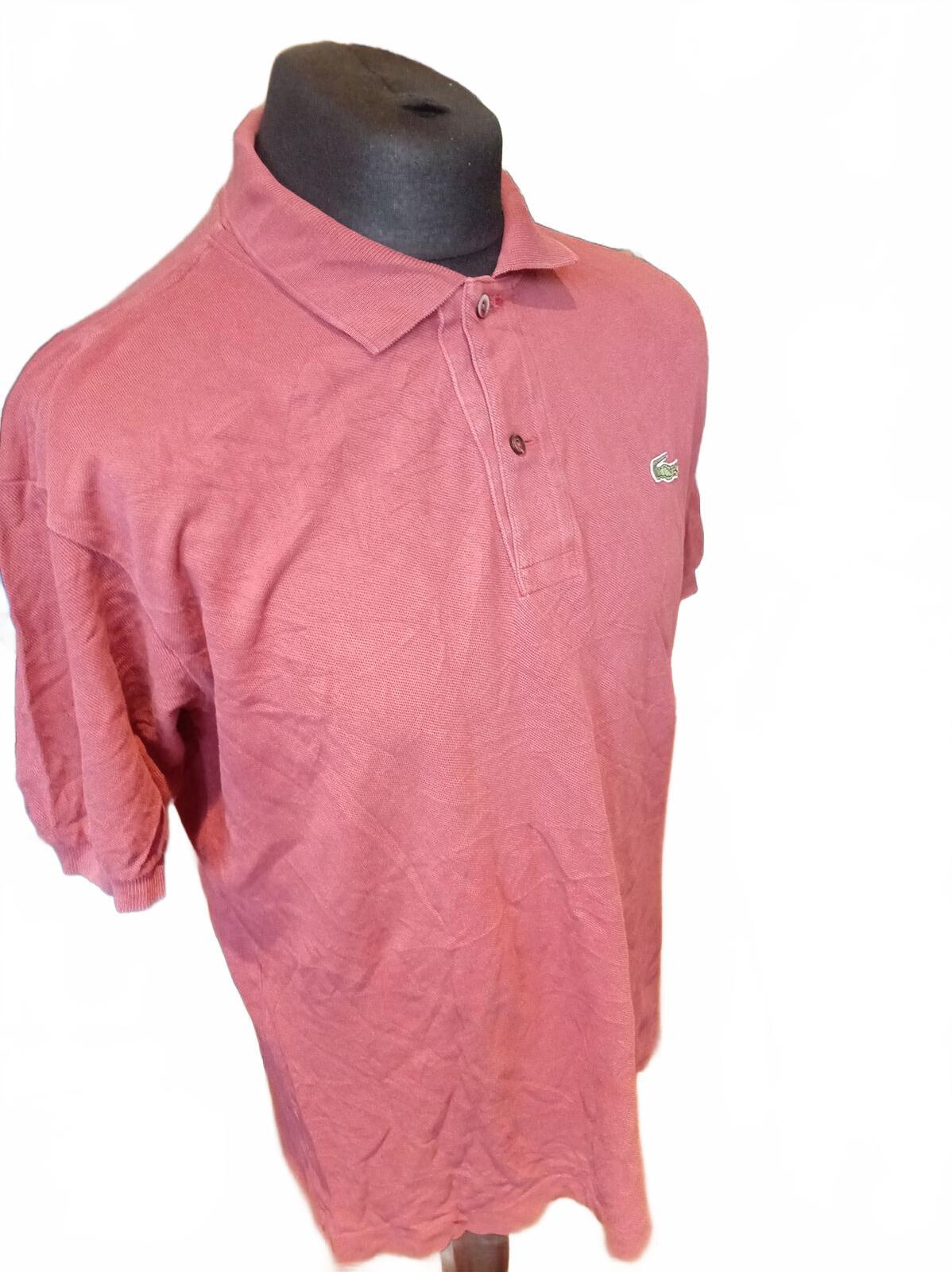 Lacoste Men’s Pink Short Sleeve Polo Shirt - Size 5 Large