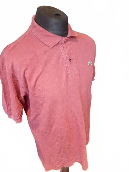 Lacoste Men’s Pink Short Sleeve Polo Shirt - Size 5 Large