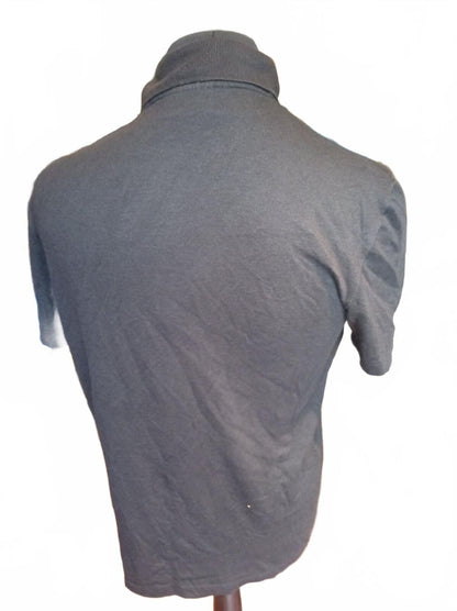 Lacoste Black Cotton Short Sleeve Polo Shirt - Size 4 - Medium