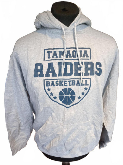 Tamalpa Raiders Basketball Grey Hooded Sweatshirt - Large