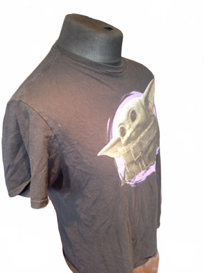 Black Baby Yoda Graphic T-Shirt - Large