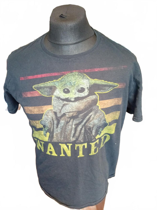 Black Grogu ‘WANTED’ Graphic T-Shirt - Large