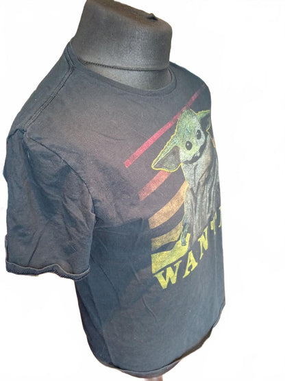 Black Grogu ‘WANTED’ Graphic T-Shirt - Large