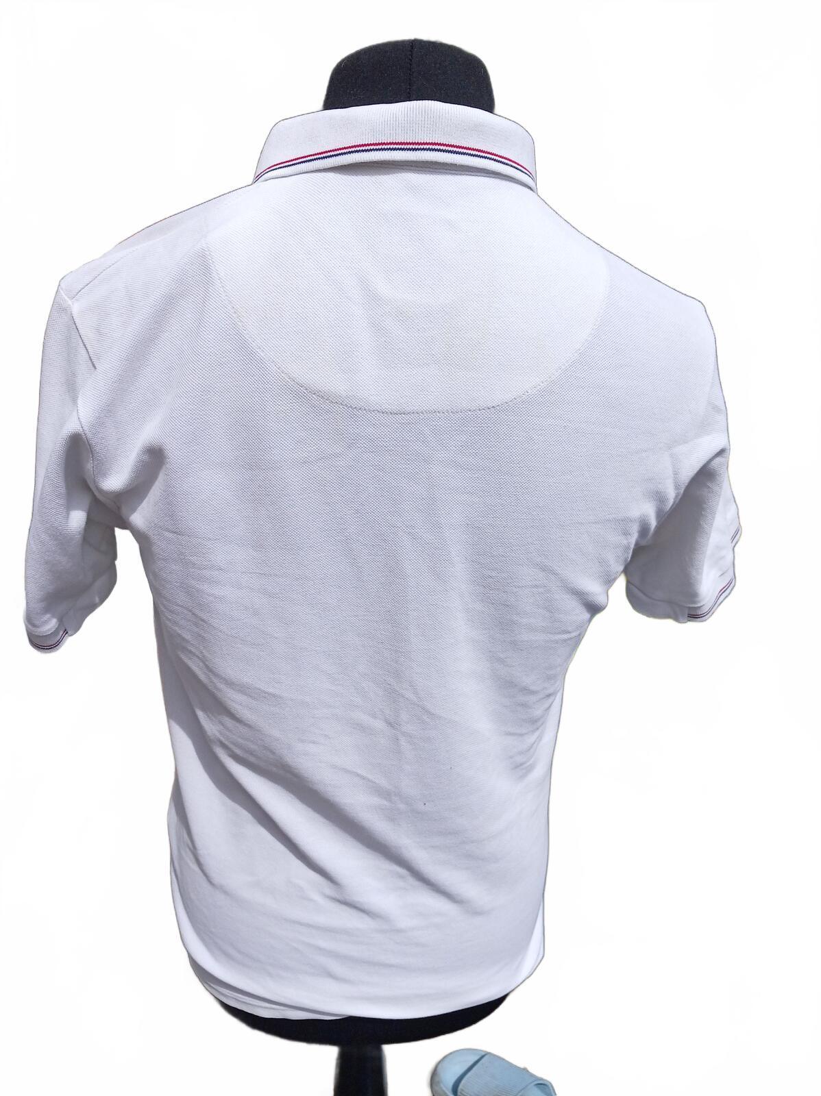 Lambretta Mens Polo Shirt Large White Mod Carnaby Street Lion Soho Casual Top