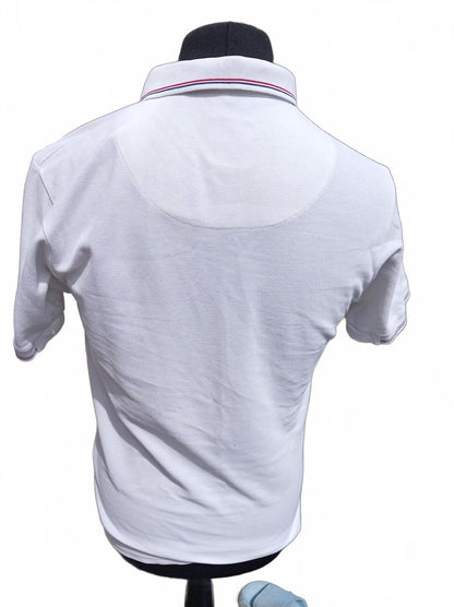 Lambretta Mens Polo Shirt Large White Mod Carnaby Street Lion Soho Casual Top