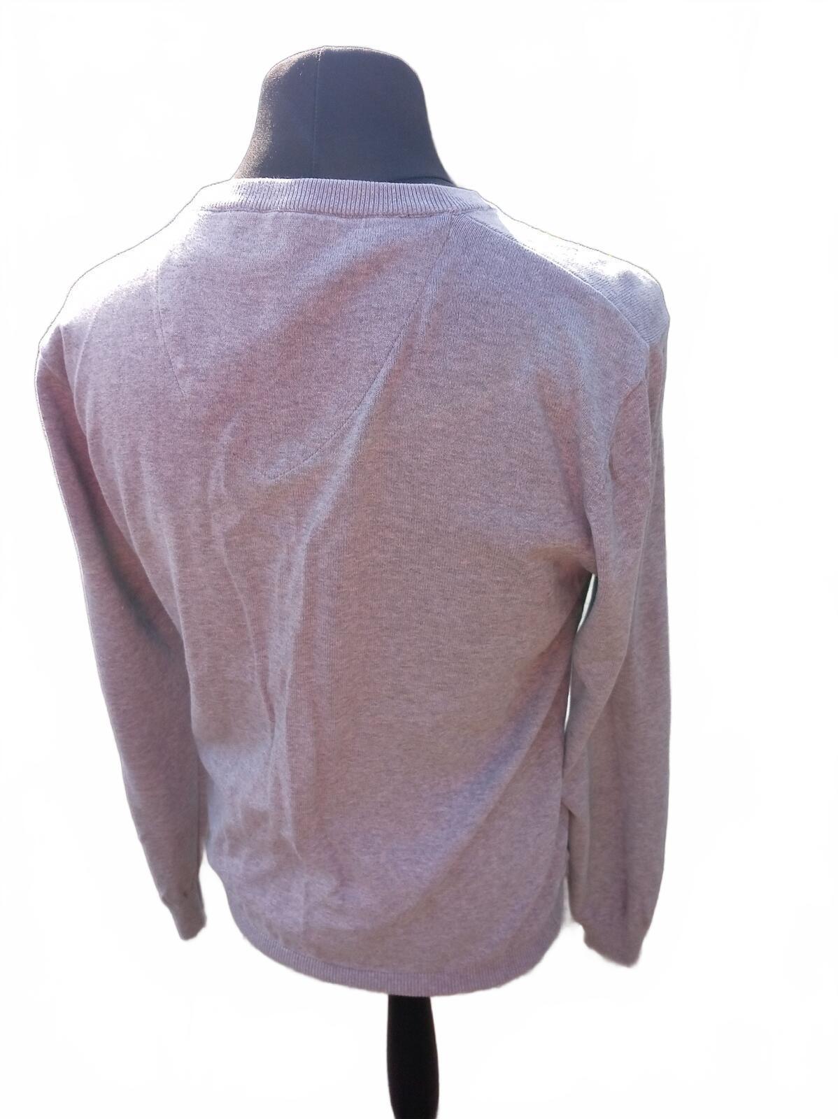 Partridge Men’s V‑Neck Jumper XL Grey – 100% Cotton Knit – Classic Countrywear