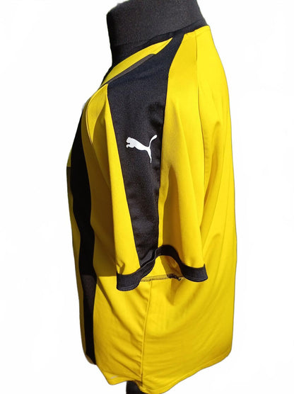 Puma Deliveroo Football Shirt XL – Yellow/Black Striped – Number 6 – Men