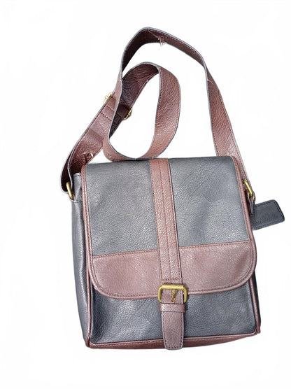 ALDO Shoulder Bag Grey/Brown – Men’s Crossbody Messenger – Strap – PU Leather