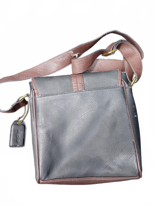 ALDO Shoulder Bag Grey/Brown – Men’s Crossbody Messenger – Strap – PU Leather