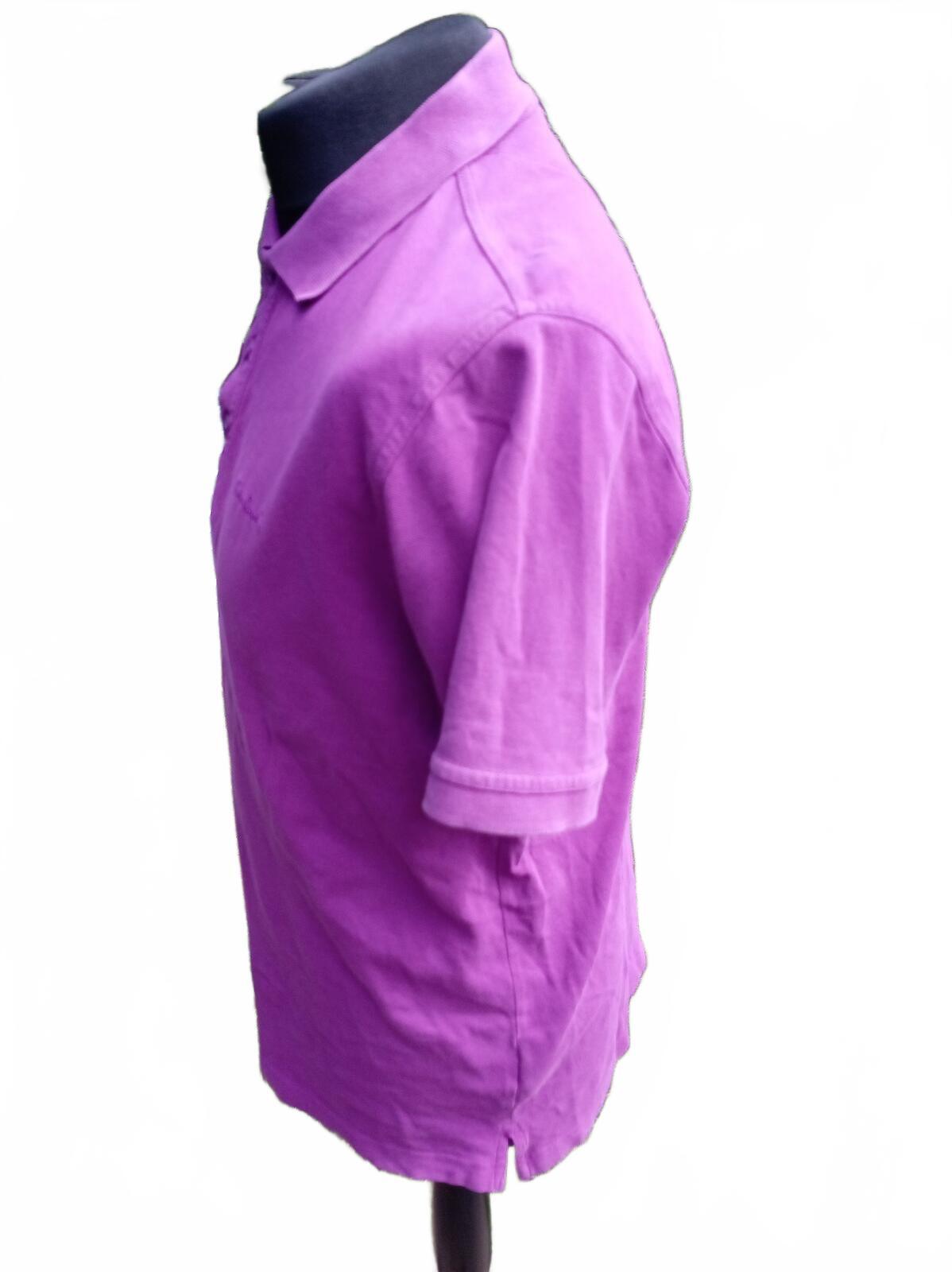 Pierre Cardin Men's Polo Shirt Large Purple Short Sleeve Casual Top