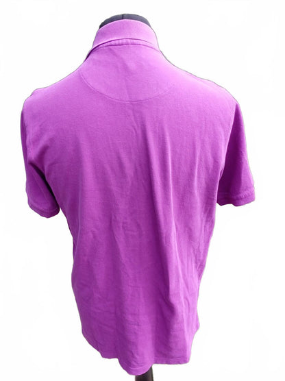 Pierre Cardin Men's Polo Shirt Large Purple Short Sleeve Casual Top