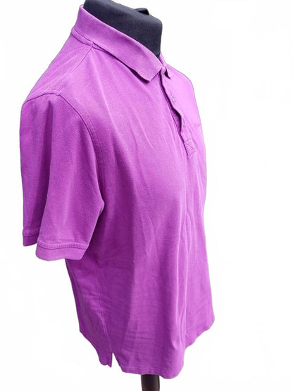 Pierre Cardin Men's Polo Shirt Large Purple Short Sleeve Casual Top