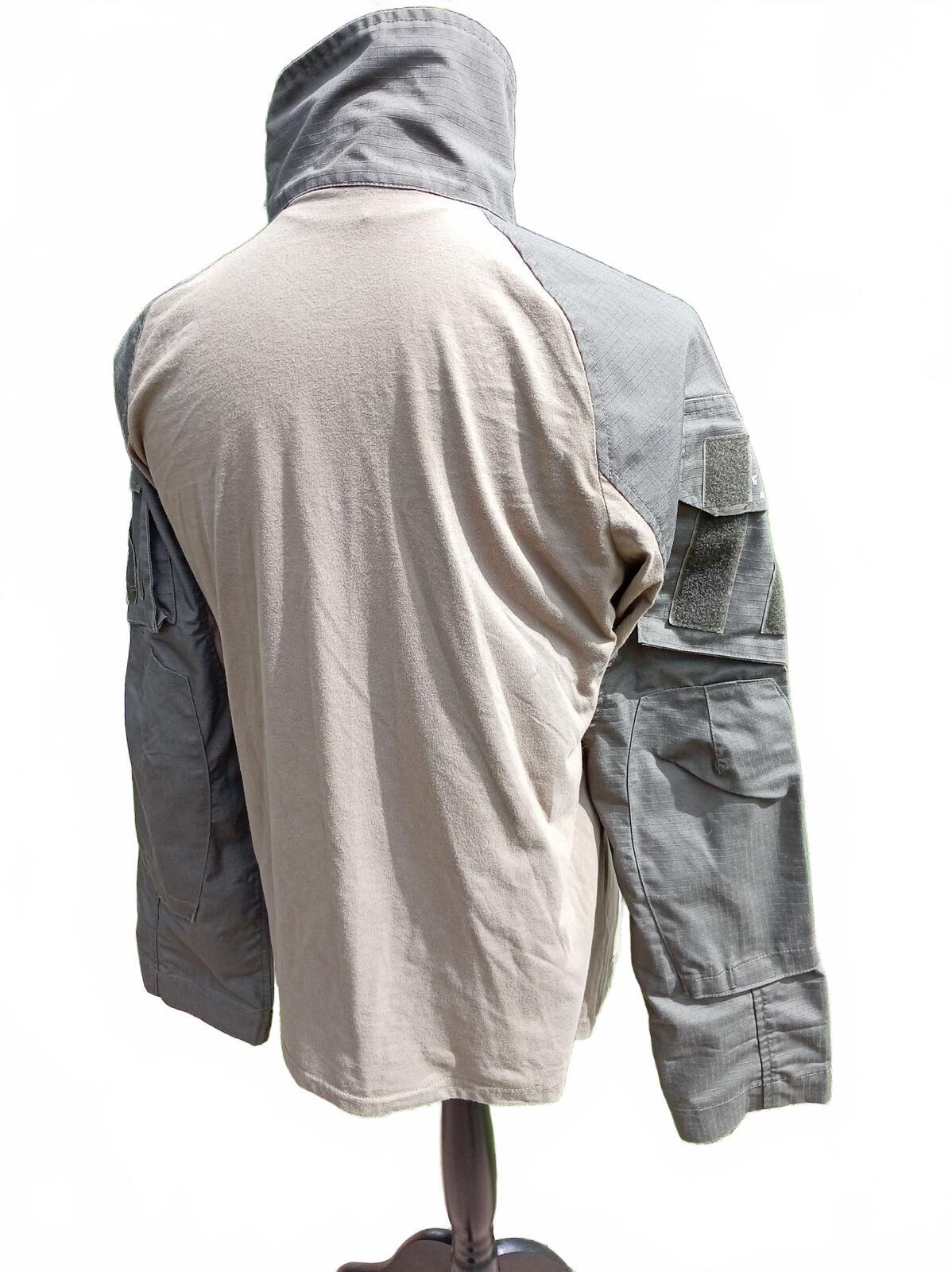 Men's Tactical 1/4 Zip Combat Shirt 2XL Terraces Casual Khaki Green Top 24" p2p