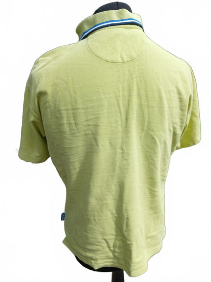 Ellesse Yellow Embroidered Logo Short Sleeve Polo Shirt Size S