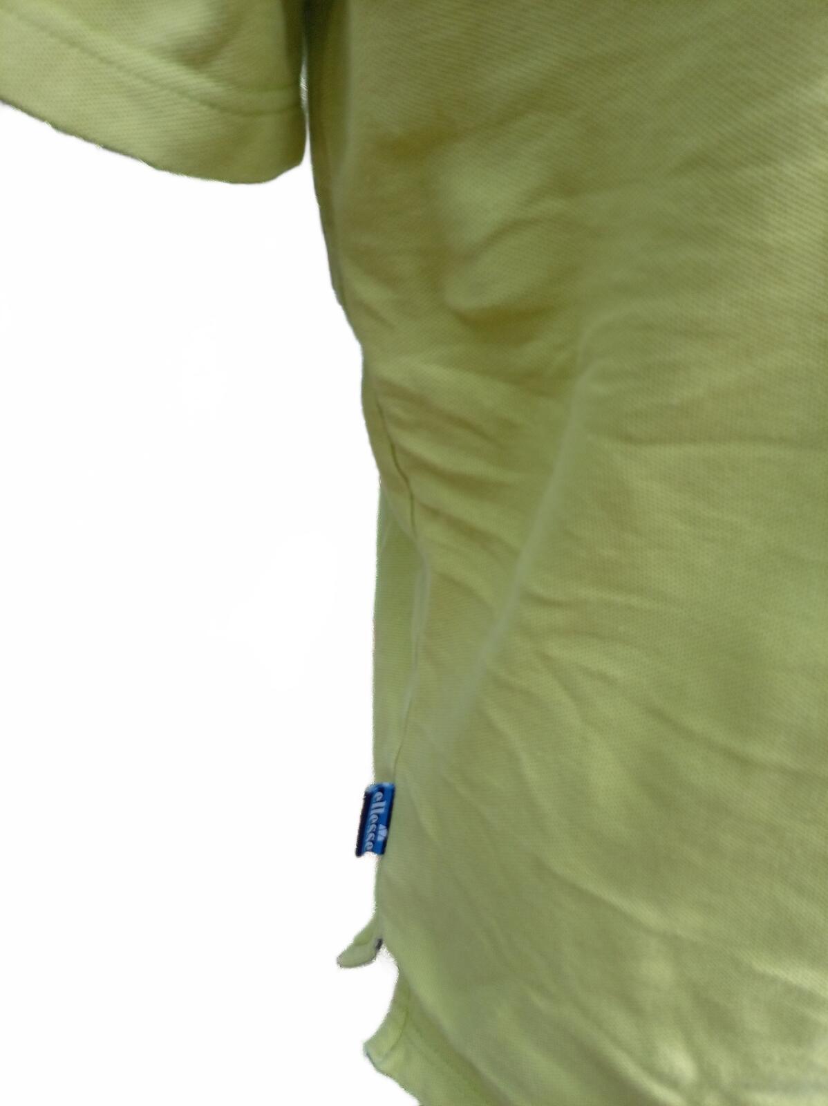Ellesse Yellow Embroidered Logo Short Sleeve Polo Shirt Size S