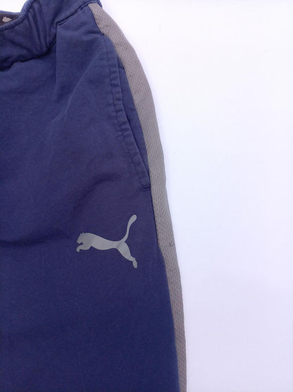Puma Navy and Grey Track Pants Joggers - Medium