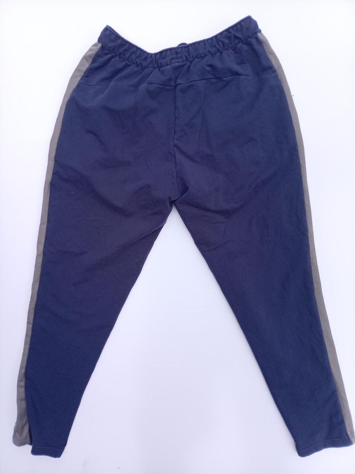 Puma Navy and Grey Track Pants Joggers - Medium