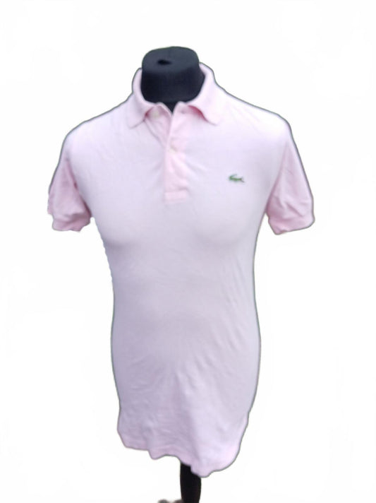 Vintage Chemise Lacoste Women's Polo Shirt Size 12 Made in Australia Pink 80s
