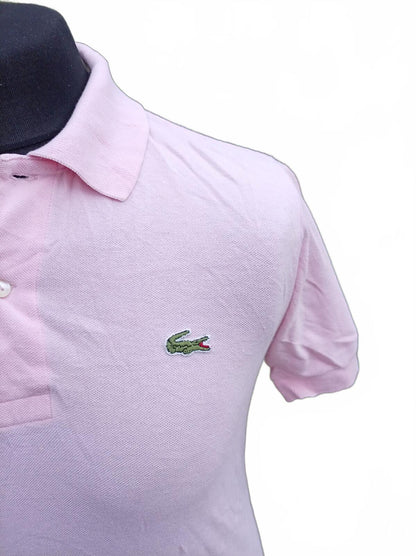 Vintage Chemise Lacoste Women's Polo Shirt Size 12 Made in Australia Pink 80s