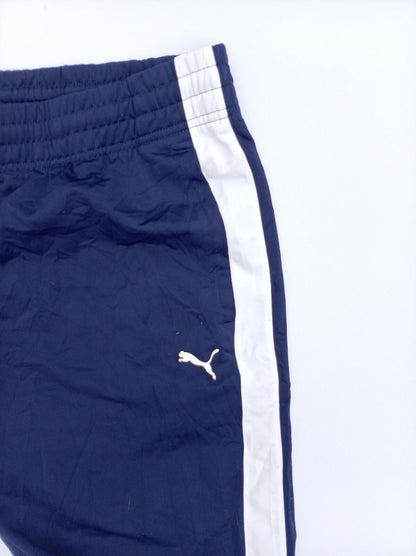 Puma Navy Track Pants with White Side Stripe - XL