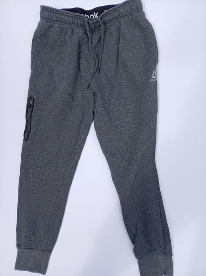 Reebok Grey Drawstring Cuffed Jogger Sweatpants - Medium