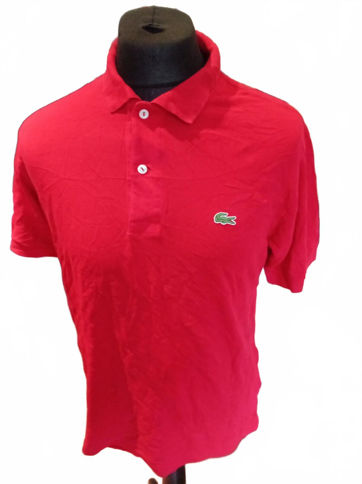 Lacoste Red Short Sleeve Polo Shirt = Size 5 - Large