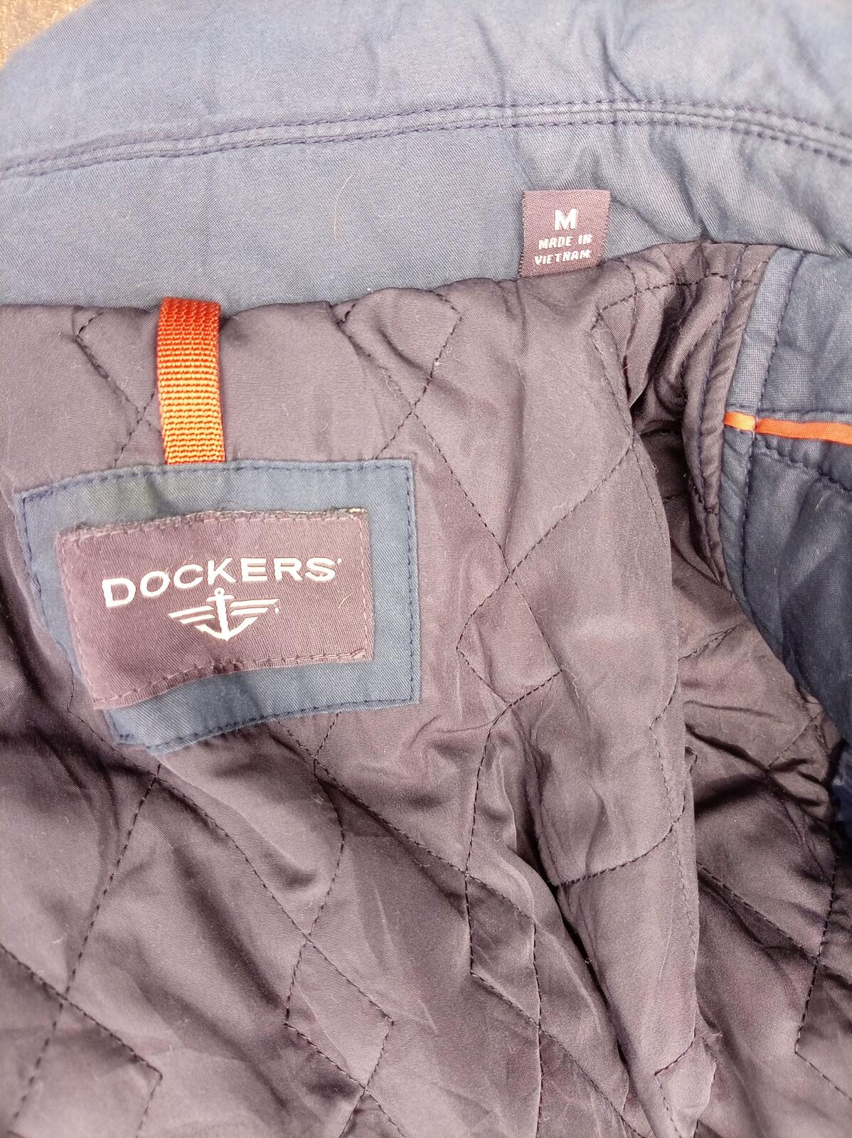 Dockers Men's Lightweight Harrington Jacket Size Large M Slate Blue Navy Casual