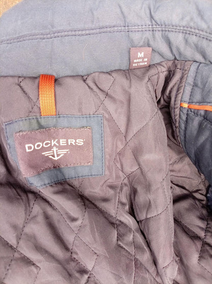 Dockers Men's Lightweight Harrington Jacket Size Large M Slate Blue Navy Casual