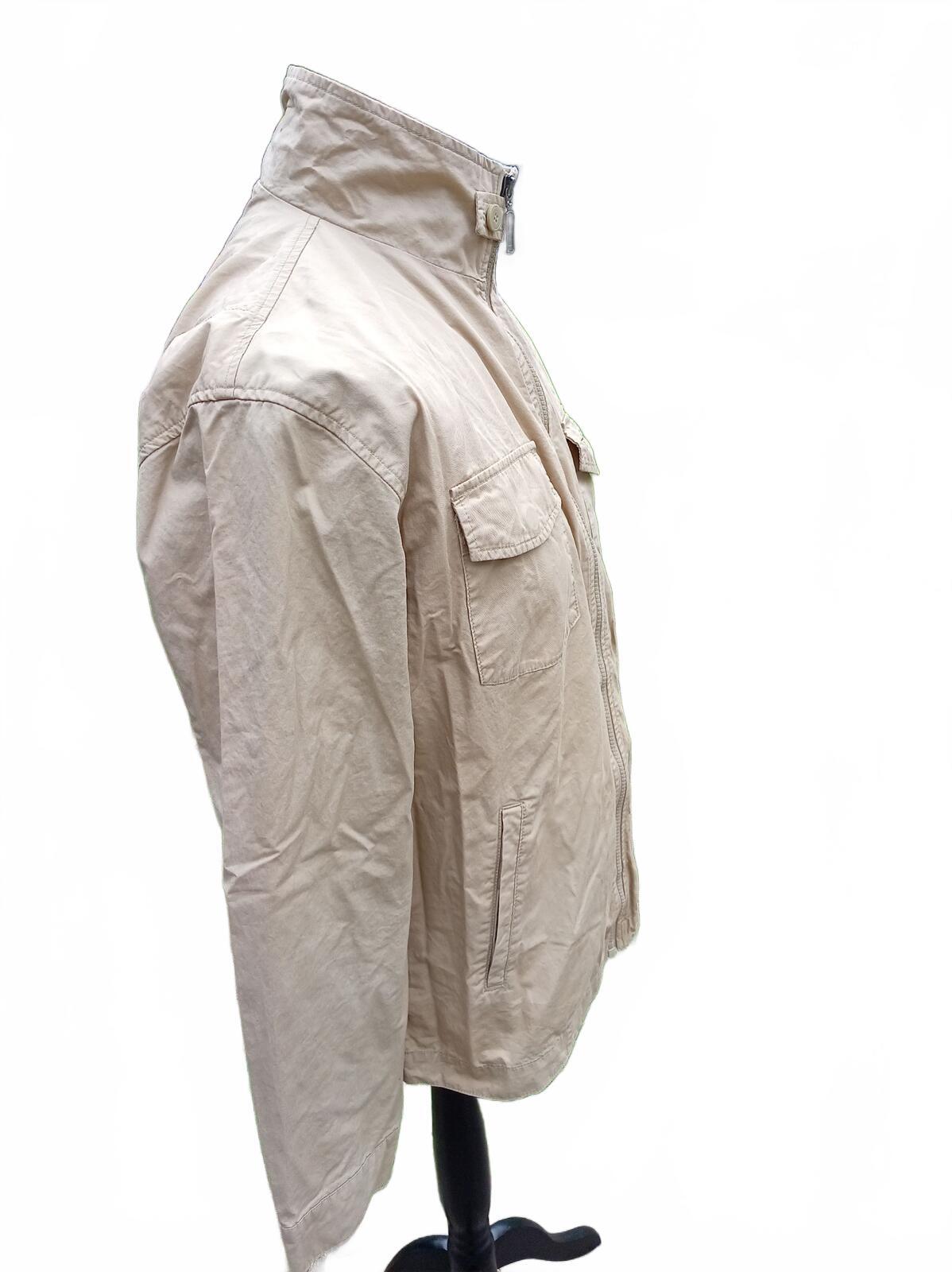 Dockers Men's Lightweight Field Jacket Size Large L Beige Tan Utility 23" P2P