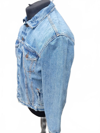 Levi's Men's Denim Trucker Jacket Size L Blue 4-Pocket Jean Coat 72334 - 23" P2P