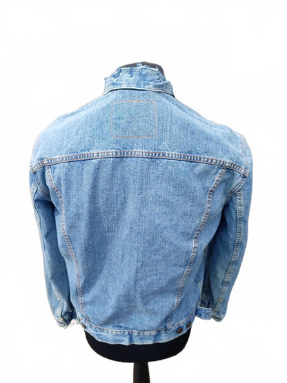 Levi's Men's Denim Trucker Jacket Size L Blue 4-Pocket Jean Coat 72334 - 23" P2P