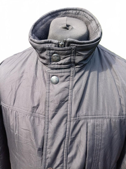 Dockers Men's Full Zip Utility Casual Jacket Size M Medium Black Coat 21" P2P