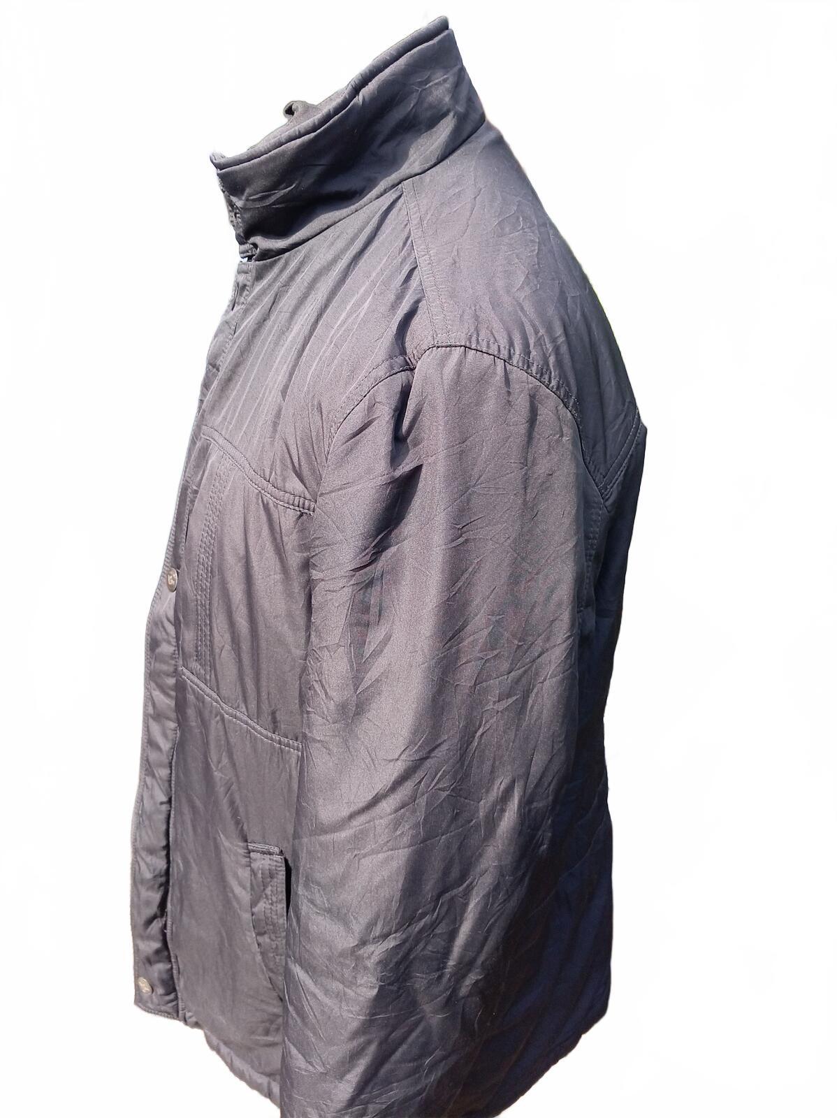 Dockers Men's Full Zip Utility Casual Jacket Size M Medium Black Coat 21" P2P
