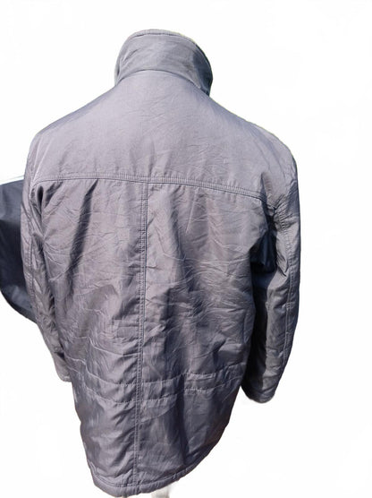 Dockers Men's Full Zip Utility Casual Jacket Size M Medium Black Coat 21" P2P