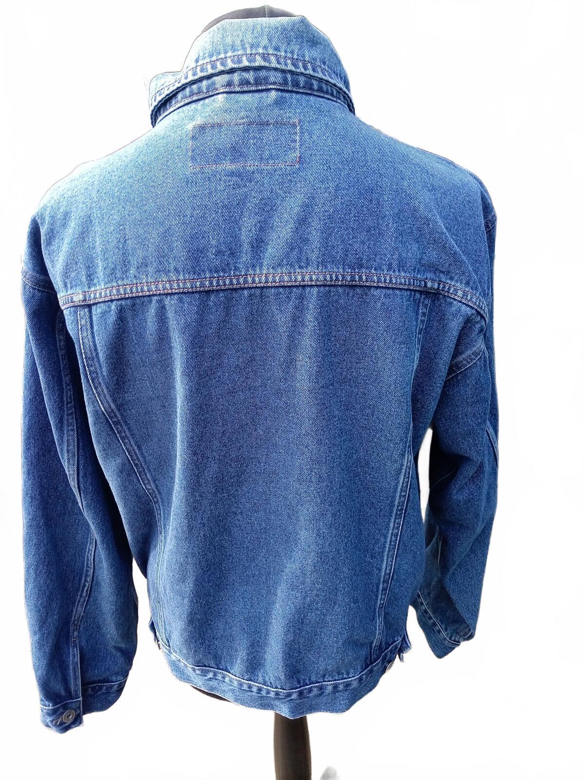 Wrangler Hero Men's Denim Trucker Jacket - Size XL (24" P2P) - Classic Blue