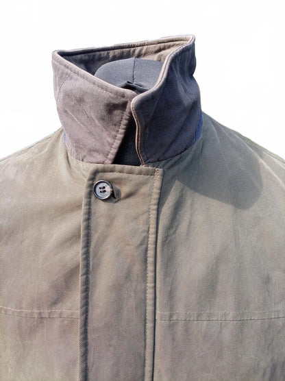 Dockers Men's Utility Field Jacket XL Extra Large Khaki Green Coat 24.5" P2P
