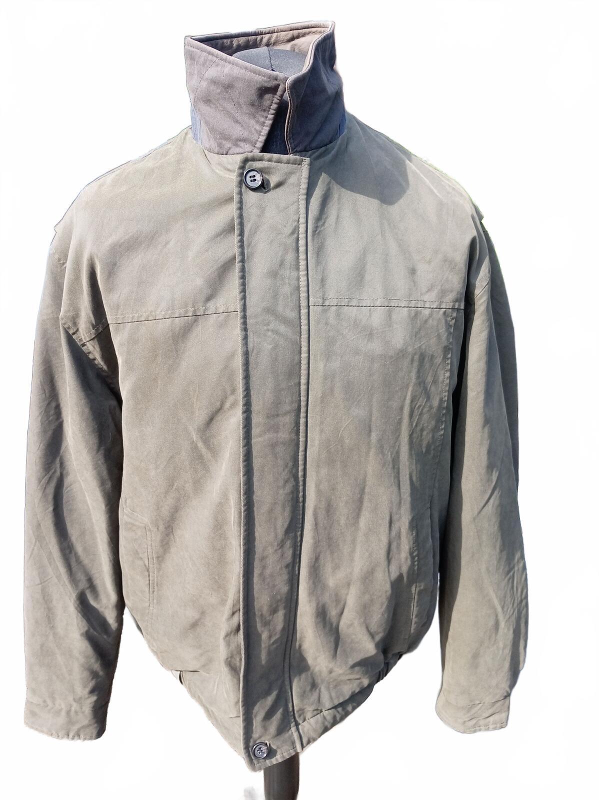 Dockers Men's Utility Field Jacket XL Extra Large Khaki Green Coat 24.5" P2P