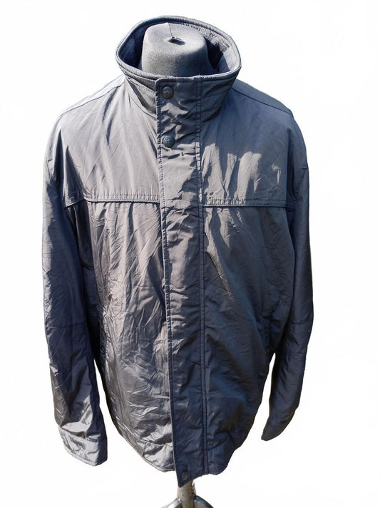 Dockers Men's Full Zip Jacket XXL Extra Large Black Charcoal Coat 27" P2P