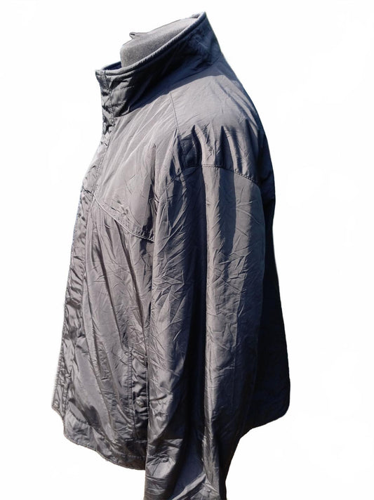 Dockers Men's Full Zip Jacket XXL Extra Large Black Charcoal Coat 27" P2P
