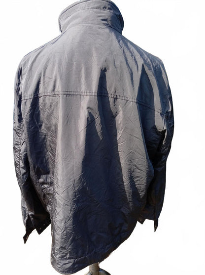 Dockers Men's Full Zip Jacket XXL Extra Large Black Charcoal Coat 27" P2P