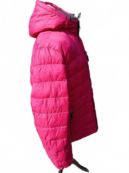 Levi's Men's Hooded Puffer Jacket XL Extra Large Red Pink Sherpa Fleece Lined