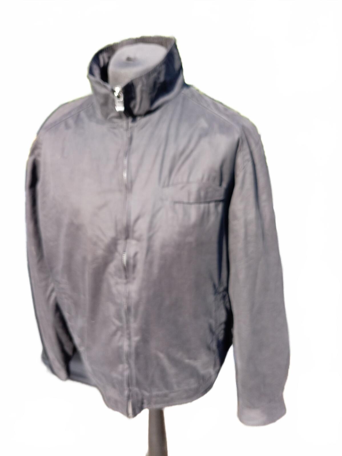 Dockers Men's Lightweight Bomber Jacket Size L Large Black Full Zip 24" P2P